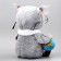 Soft toy "September 1: an owl with a globe", the color is gray