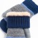 Mittens for children, blue/dark gray, size 16 (8-10 years)