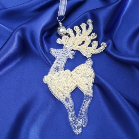 Christmas tree decoration "Deer" 18x9 cm, 13x13.5 cm, mix, transparent-1