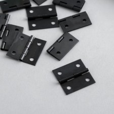 Loop for a casket metal with straight angles black 2.5x2.5 cm