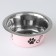 Standard colored bowl with print, 240 ml, pink