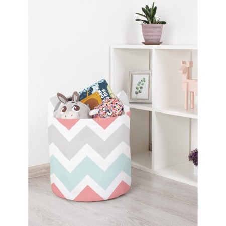 Basket for toys "Classic zigzags, size 35x35 cm