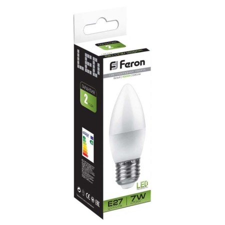 LED LED Feron, Candle, E27, 7 W, 230 V, 4000 K-2