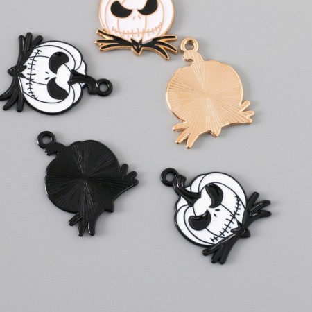 Decor for creativity Metal "Terrible Pumpkin" enamel mix 2.7x2 cm-2