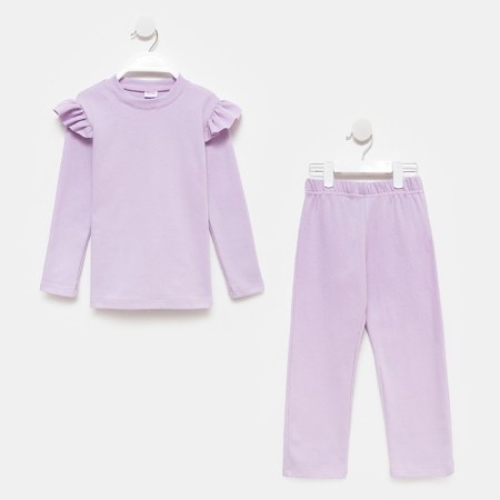 Children's set (jumper, trousers) minku: casual collection color Lilac, height 104-7