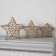 LED figure "Golden Stars" 20, 25, 30 cm, metal, 220 V, glow warm white