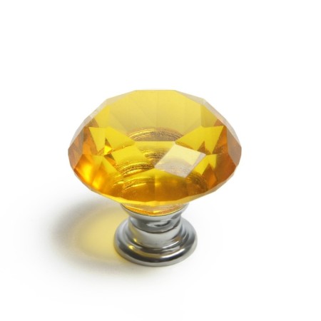 Handle button Cappio, color Gold "Diamond", glass, d = 30 mm-4