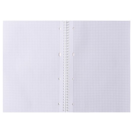 A4 notebook, 80 sheets, in a cage on a crest, Velvet, plastic cover, block 65 g/m2, white-2