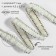 Rhinestones and beads are thermoclayes, width - 11 mm, 4.5 ± 0.5 m, silver color