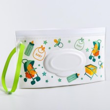 Container for napkins with a loophole 