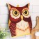Hall on the kettle "Owl", brown, 31.5 x 26.5 cm