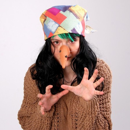 Carnival set "Baba Yaga", loking scarf, wig, nose