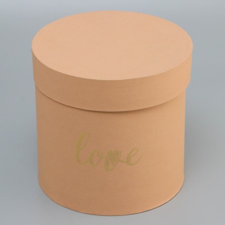 Round Box with embossing "love" coffee with milk 18*18*18cm-4