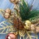 Christmas tree decoration "Festive flowers" (set 2 pcs) Balls, 12 cm, gold