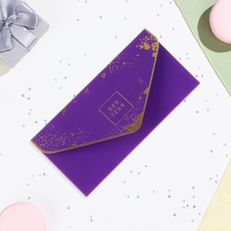 The envelope "for you!" Cutting, embossing, software touch, purple background-3