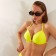 Swimsuit female separate minku color yellow, size 46