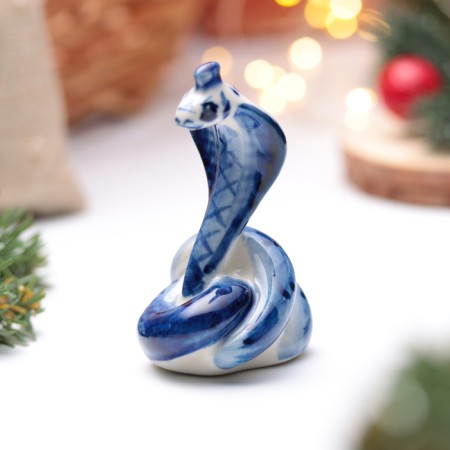 Souvenir "Snake Akira", Gzhel, 8.2 cm-2