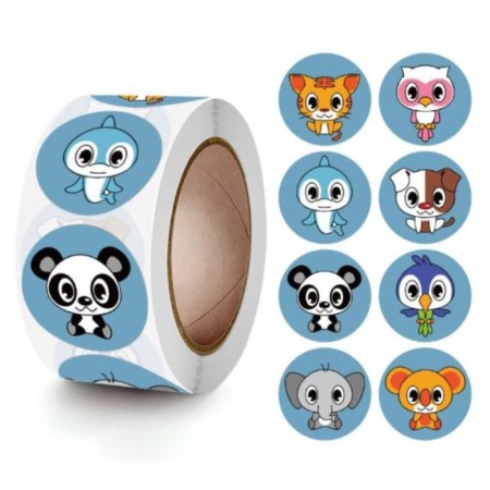 Stick Paper "Tropical fauna" d = 2.5 cm 500 pcs in a roll 3x6.5x6.5 cm