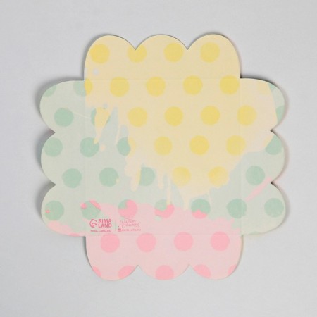 Cookie box, confectionery packaging with PVC lid, “butterflies”, 10.5 x 10.5 x 3 cm-4