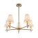Freya FR5371CL-05BS PIETRA, 495x325x245 mm ceiling lamp, E14, 5x40W, brass color