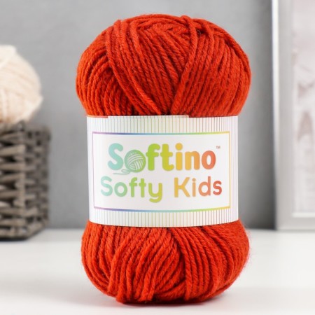 Yarn 100% acrylic "Softy Kids" 90m ± 5m 50 g Color 36 Red tree
