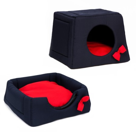 Transformer House "Samanka" 45 x 45 x 36 cm, red-blue