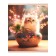 Notebook of 48 sheets in the cage "Fluffy and beautiful", covered cartoon, selective varnish with sparkles, block 60 g/m2, mix