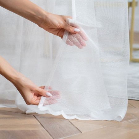 Tulle "Estel", size 300x265 cm, ivory color-1