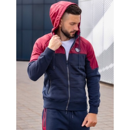 Sports costume men's ise, size 48, burgundy color, dark blue-7