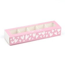 Box for 5 sweets with cells “Be happy”, 21 x 3.3 x 5.8 cm