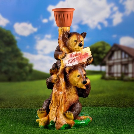 Garden figure "Bears Come friends" 30x27x64cm-1