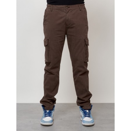 Cargo jeans men, size 52, brown color