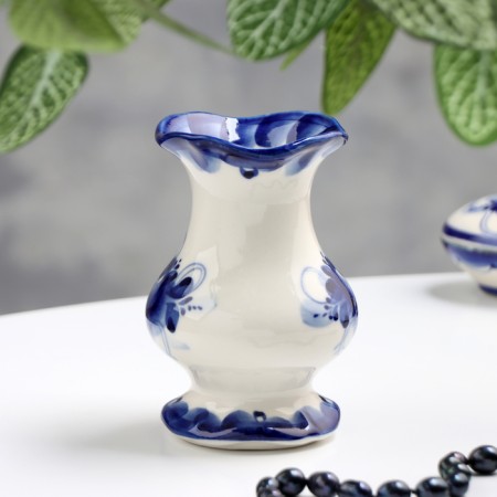 Vase "Bud", Gzhel, Porcelain, 10 cm-1