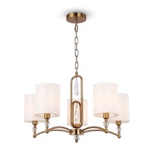 Suspended lamp Freya Fr1007PL-05BS Riverside, 660x660x1425 mm, E14, 5x40W, brass color