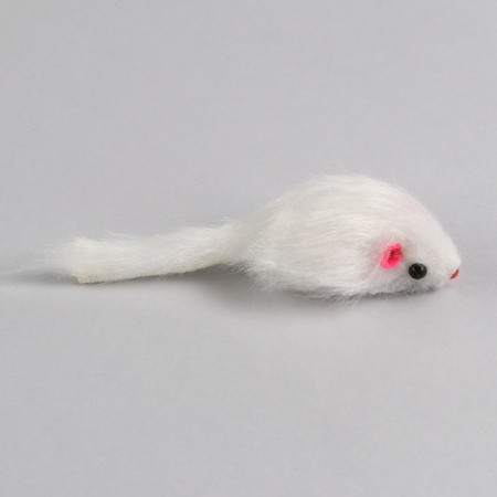 Mouse fur plane 6.5 cm, white-1