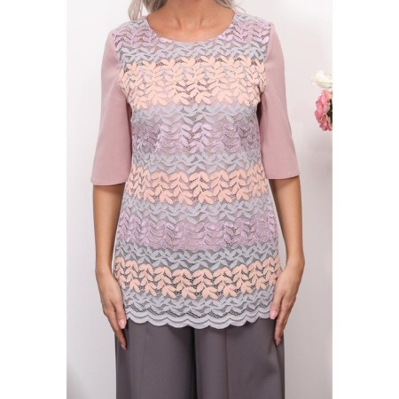 Female blouse, size 42, pink color-11