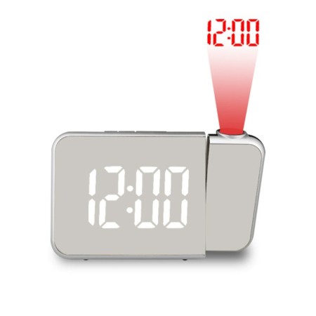 Clock - Electronic desk an alarm clock with a projection on the ceiling, calendar, 2AAA, USB