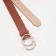 Women's belt, width 3.3 cm, metal buckle, redhead red