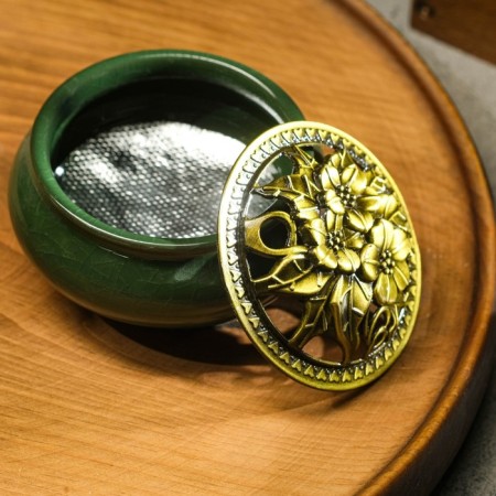 Complex for any incense "nephrit" ceramic, green-2