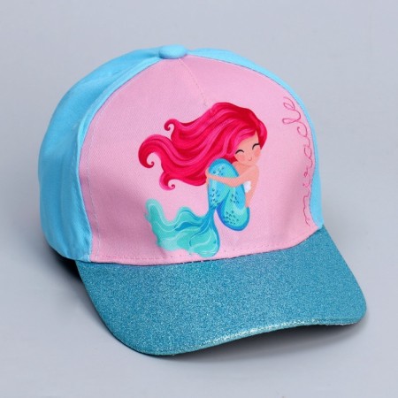 Baby cap for Miracle girl, blue color, rr. 52-54-3
