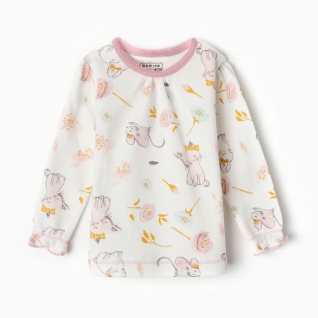 Longsliv children, white color/kittens, height 86 cm