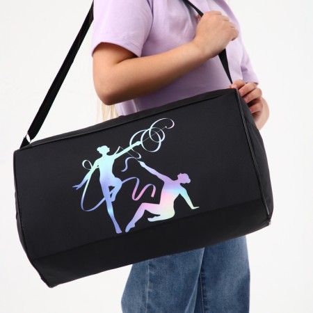 Sports bag with lightning, external pocket, black color-6