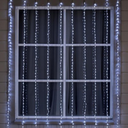 Girlyand "Waterfall" 2 × 3 m, IP44, UMS, transparent thread, 800 LED, white glow, 8 modes, 220 V