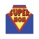 Apron of a kitchen with a “super mother” photo print, adjustable, size OS