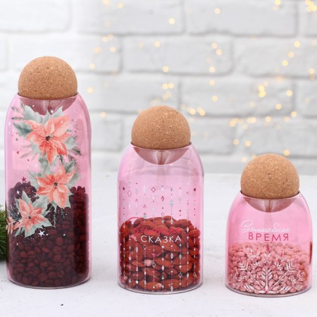 Bank for storage "Pink Tale", 1000 ml-4