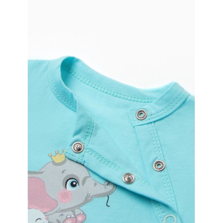 Body baby with long sleeve, mint color, height 74-1