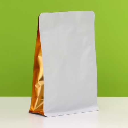 Package eight-shirt, flat bottom, white-gold, 20 x 13 x 7cm set 50pcs