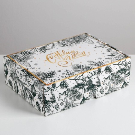 Folding box "heat and comfort", 30.7 x 22 x 9.5 cm, new year-1