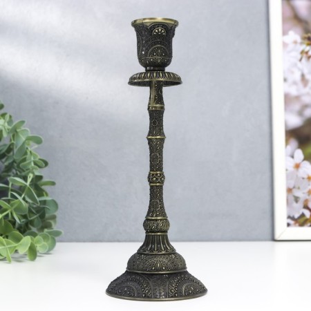 Summary Metal for 1 candle "Raja" Bronze 21x8x8 cm-2