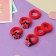Hair gum "Tenderness" (set 6 pcs) star, pink